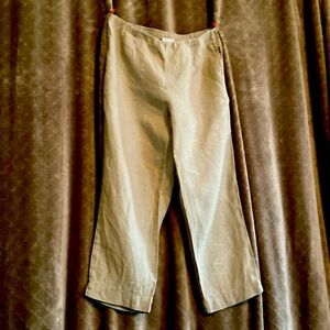 100% linen “love linen” J.Jill natural linen capris